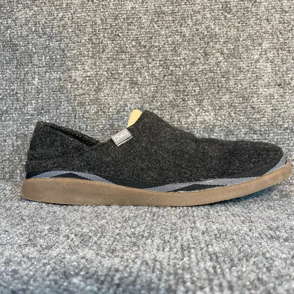 Chaco Revel Men 10 Black Felted Comfort Shoes Slippers Slip On or Drop Heel Mule